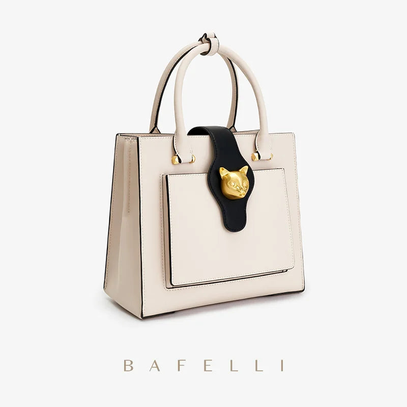 BAFELLI WOMEN'S BAGS NEW 2026 CELEBRITY FASHION CAT HANDBAG CROSSBODY SHOULDER FEMALE LEATHER DESIGNER STYLISH LUXURY PURSE