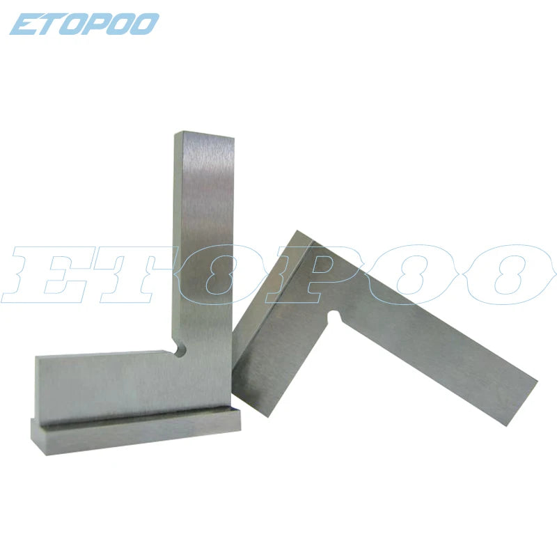 ETOPOO Measuring Tools DIN875/2 Standard With Stop Stainless Steel 90 Degree Miter Angle Corner Ruler Wide Base Gauge