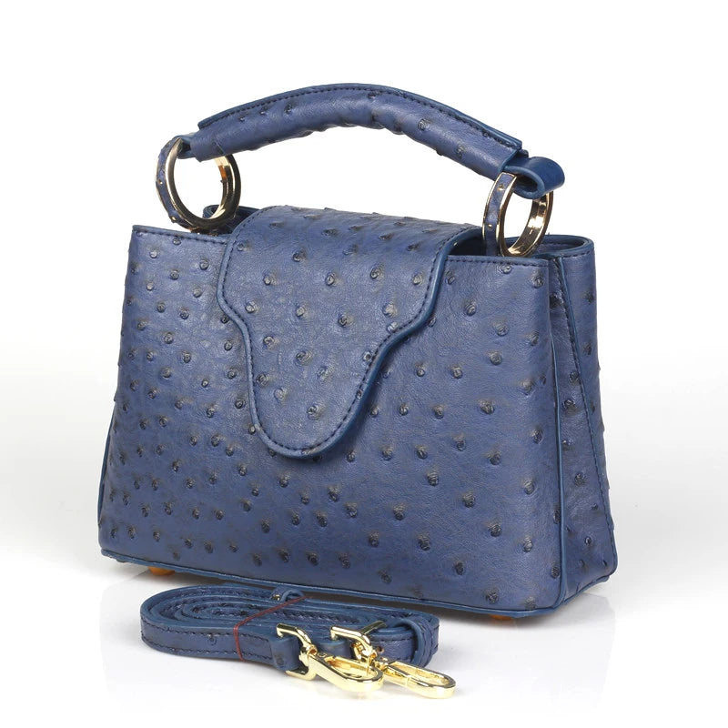TOPHIGH Luxury Design Handbags For Women Ostrich/Snake/Crocodile Pattern Leather Shoulder Bags for Party Hot Sales Bolsas