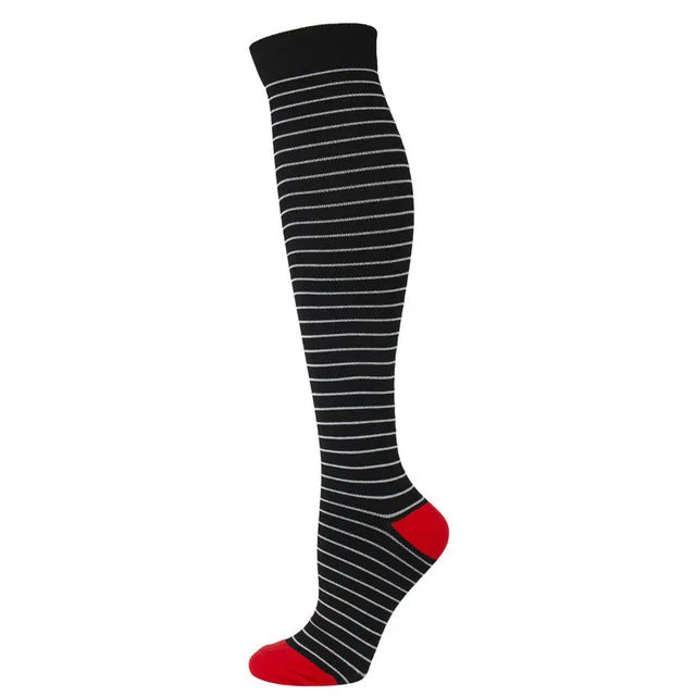 50 Style Antifatigue Unisex Compression Socks Fit for Nurses Flight Travel Medical Varicose Veins Leg Relief Pain Knee Stockings