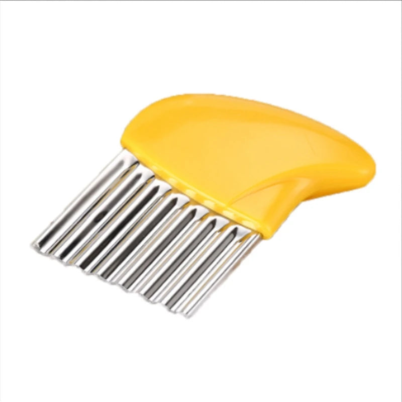 Potato Cutter Chip French Fry Maker Stainless Steel Wavy Knife French Fries Chopper kitchen Knife Chopper French Fry Maker Tools