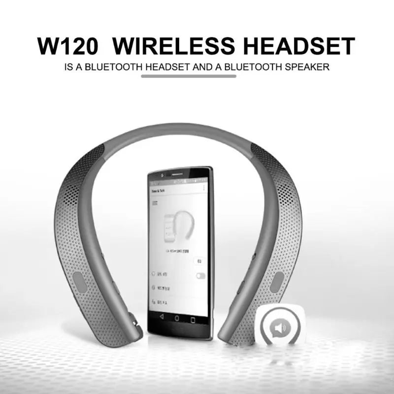 HBS-W120 Bluetooth Headphones Lightweight Stereo Neckband Wireless Headset With speaker for Sports Exercise Game Call