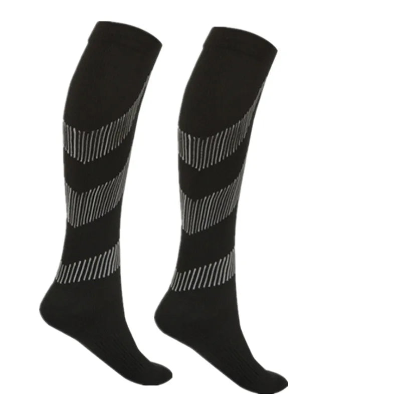 Compression Stockings Blood Circulation Promotion Slimming Compression Socks Anti-Fatigue Comfortable Solid Color Socks