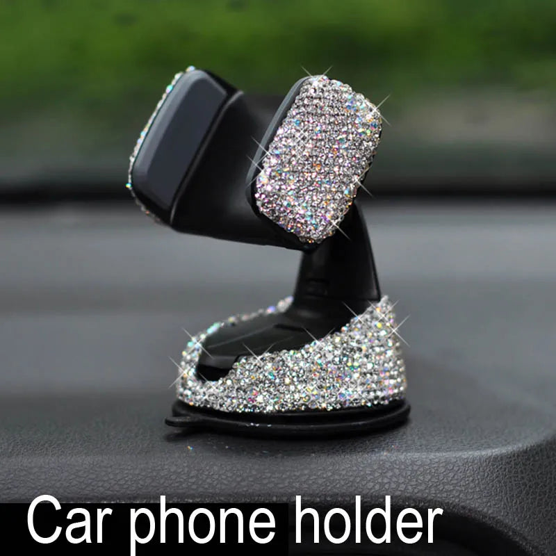 Creative Bling Crystal Diamond Car Ornaments Decoration Car Tissue Box Paper Holder Storage Rhinestone Car Interior Accessories