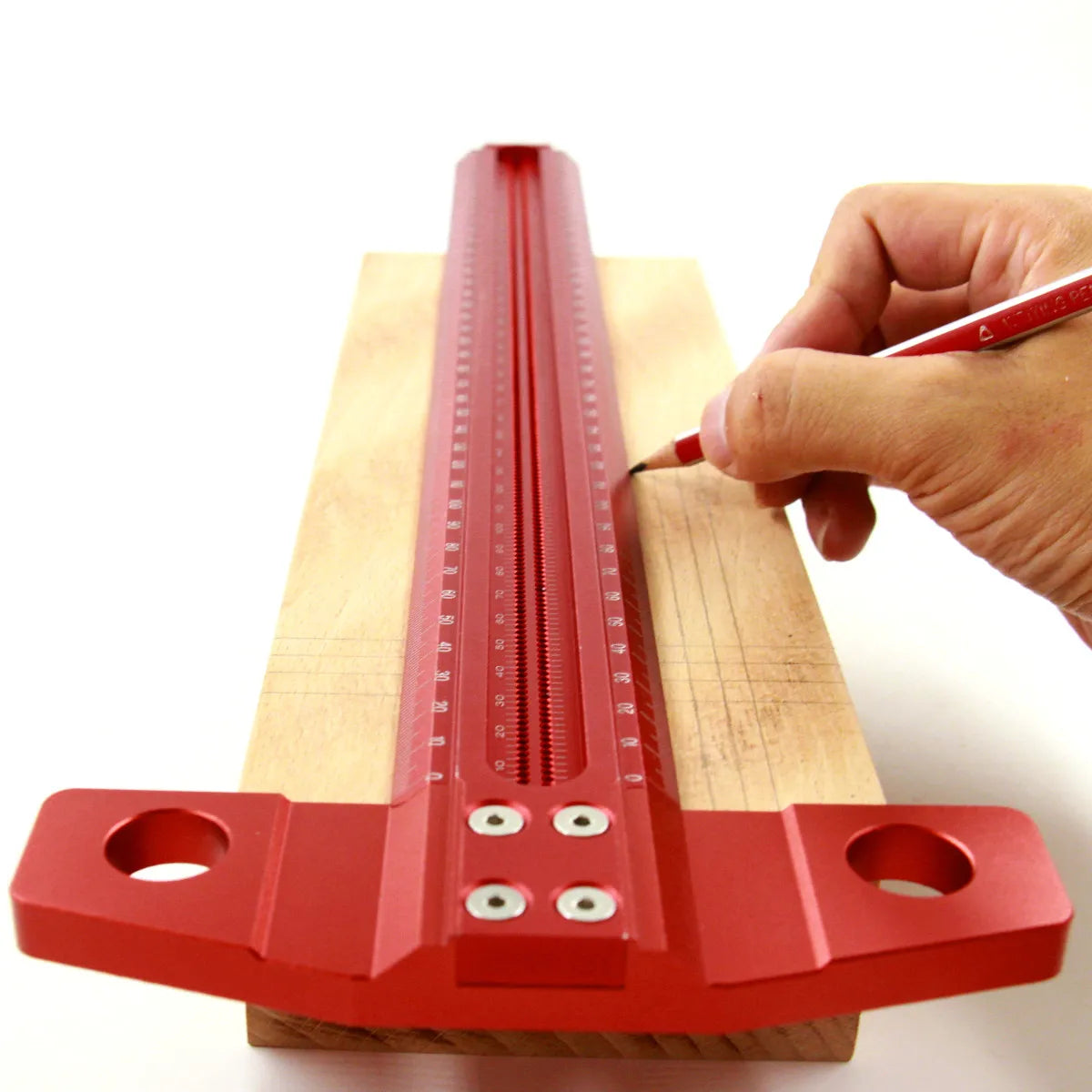 Aluminum Alloy T-type Line Scriber Woodworking Crossed-out Hole Scribing Ruler Deluxe Marking Gauge Precision Measuring Tools