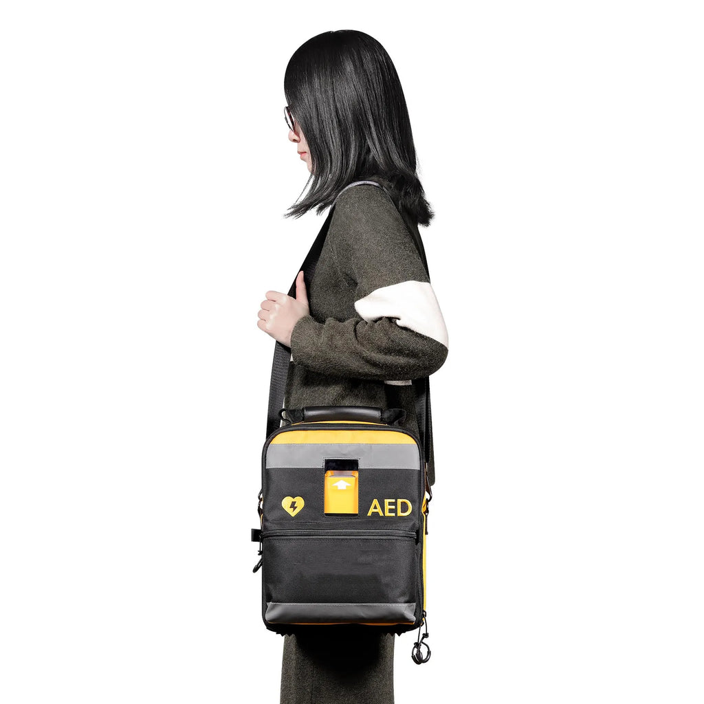 Empty AED Defibrillator Backpack First Aid Kit Portable Medical Instrument Storage Bag Emergency Rescue Kit for AED120MC