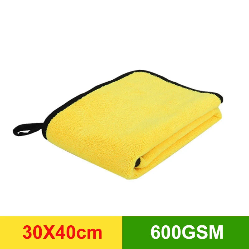 30x30/40/60CM Car Wash Microfiber Towel Car Cleaning Drying Cloth Hemming Car Care Cloth Detailing Car Wash Towel