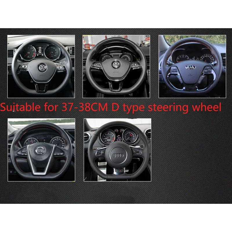 Car Steering Wheel Cover D Type PU Leather For Nissan X-trail Qashqai Rogue Sport Rogue 2017 2018 2019 2020 2021 Altima Versa