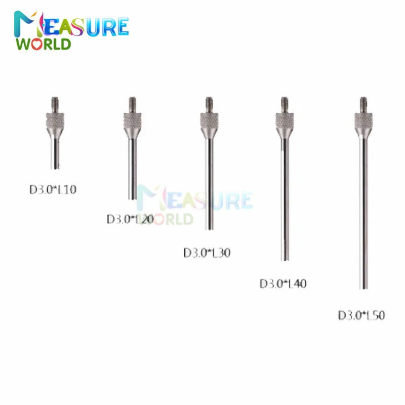 M2.5 Thread 1mm Needle Diameter Dial Test Indicator Contact Point D1 D2 10mm 20mm 30mm 40mm 50mm Length Measuring Gauging Tools