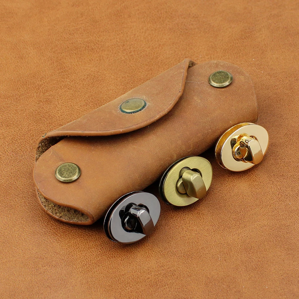 10Pcs 2.3CM Mini Oval Twist Lock Turn Locks Metal Closure Buckle For Purse Wallet Women's Handbag Shoulder Bag Accessories