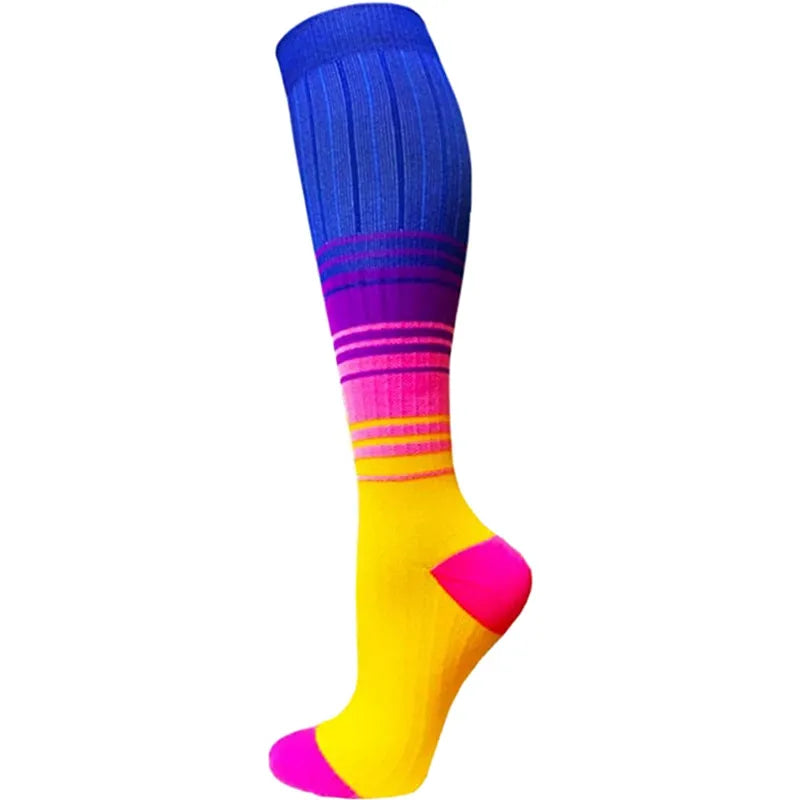 50 Style Antifatigue Unisex Compression Socks Fit for Nurses Flight Travel Medical Varicose Veins Leg Relief Pain Knee Stockings
