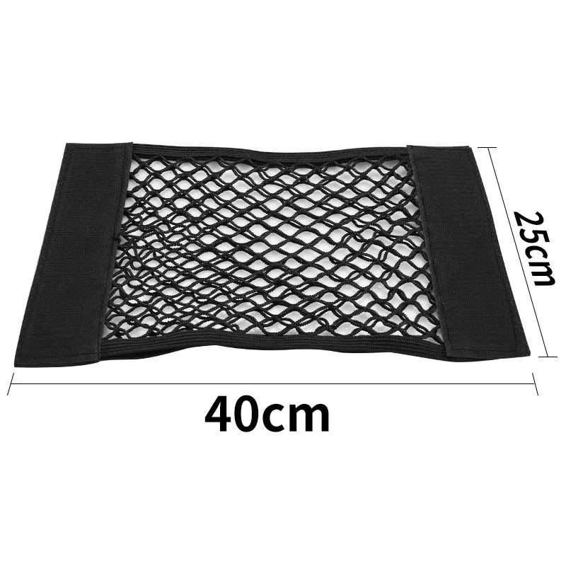 Car Trunk Storage Bag Nylon Mesh Nets Auto Trunk Rear Organizer Elastic String Luggage Holder Pocket for Car Stowing Tidying