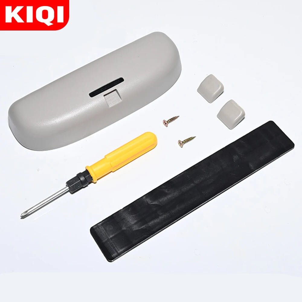 KIQI New Upgrade Universal Car Glasses Case for Fiat 500 500L 500X 2011 - 2021 Glasses Holder Sunglasses Storage Box