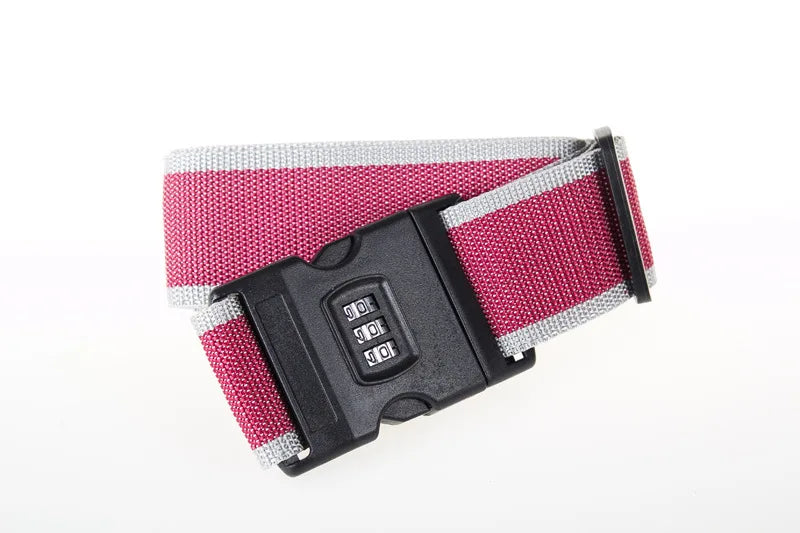 High Quality 2M Rainbow Password Lock Packing Luggage Bag with Luggage Strap 3 Digits Password Lock Buckle Strap Baggage Belts