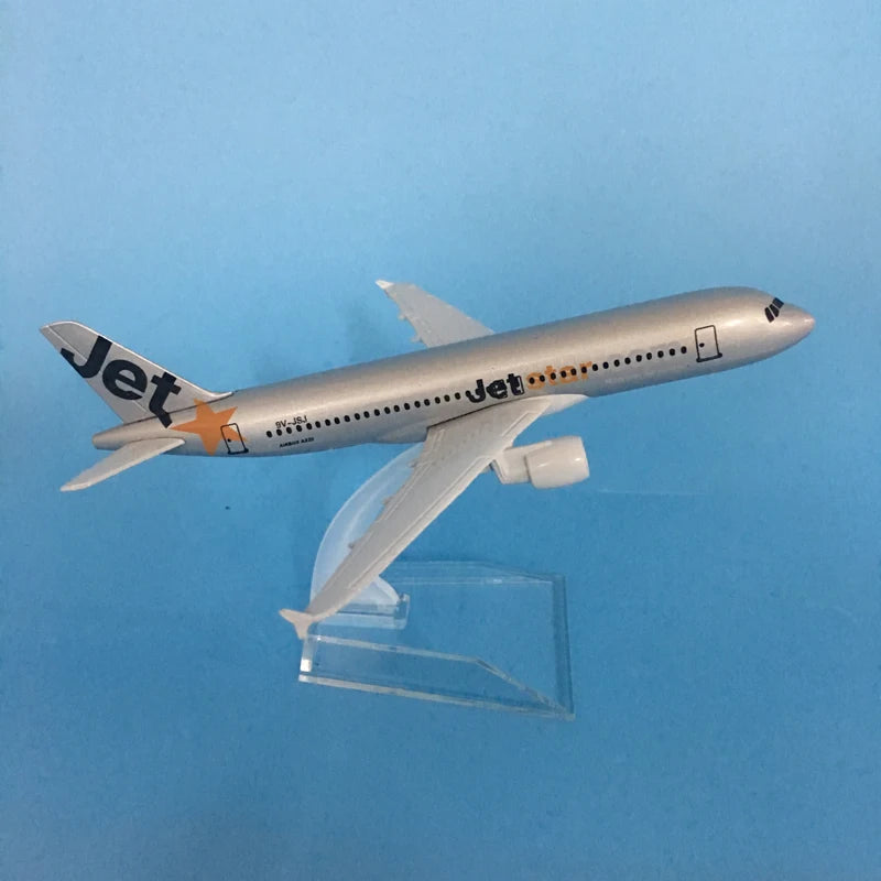 JASON TUTU 16cm Jetstar Airways Airbus A320 Aircraft Model Planel Airplane Diecast Metal 1/400 Scale Planes