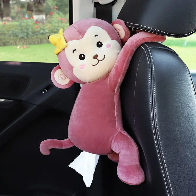 Creative Car Tissue Box Car Hanging Car Armrest Box Drawer Box Cover Cute Car Interior Decoration Products Daquan
