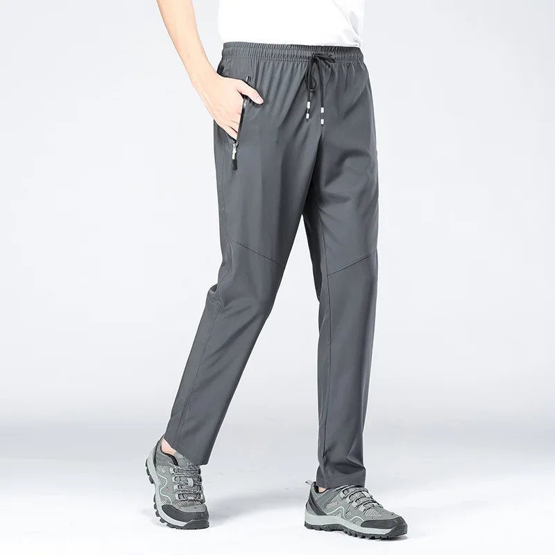NUONEKO Breathable Hiking Pants Men Summer Stretch Quick Dry Outdoor Male Mountain Climbing Fishing Trekking Tourism Trousers