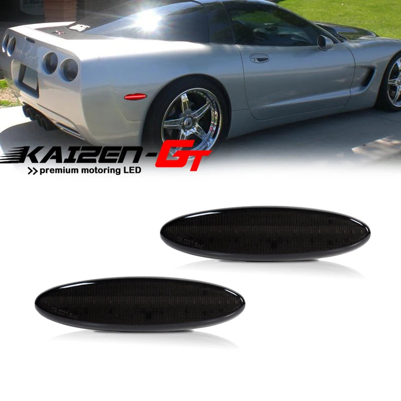 LED Rear Bumper Side Marker Indicator Lights For 1997-2004 Chevrolet Corvette C5 Fender Flare Light Parking Light Driving Light