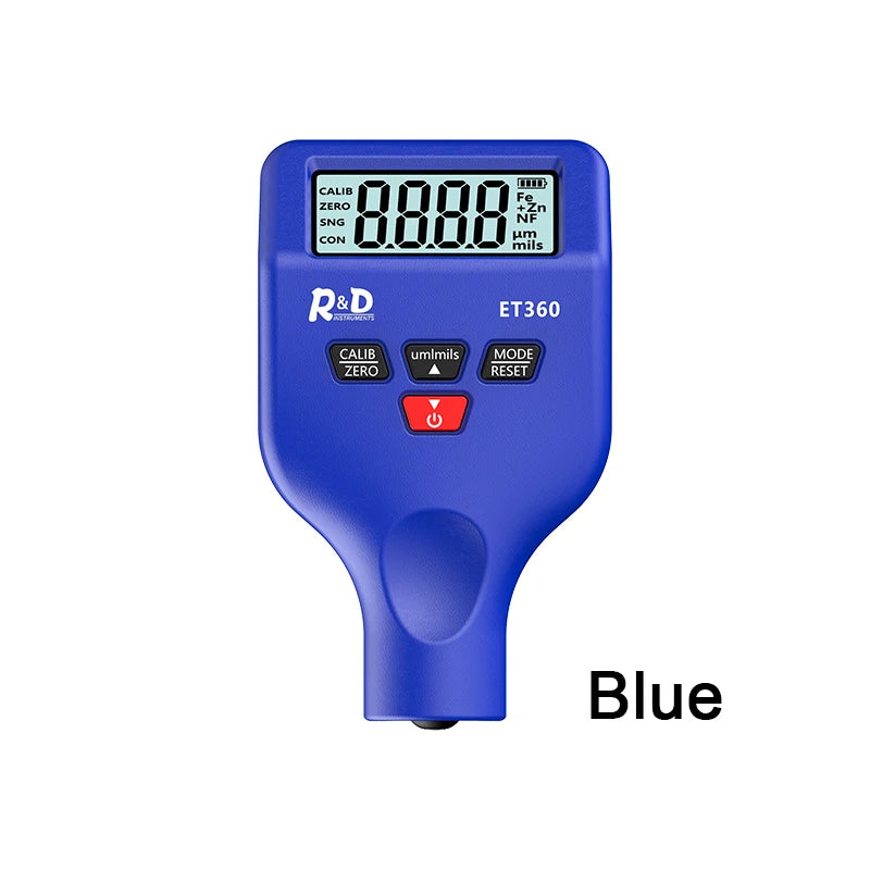 R&D ET360 Mini Micron Level  Paint Thickness Meter High Precision Car Paint Coating Thickness Gauge Fe/NFe Fe+ Zn Russian Manual