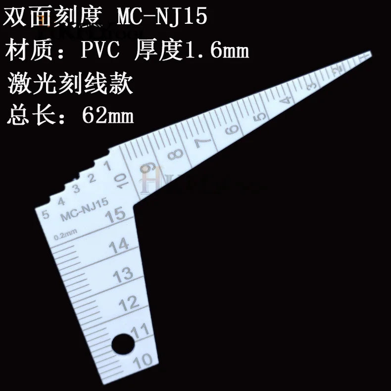 1pcs Japanese MCJBS  plastic feeler gauge 1-15mm Taper Welding Feeler Gauge Gage Gap Ruler Automobile industry Measuring Tools
