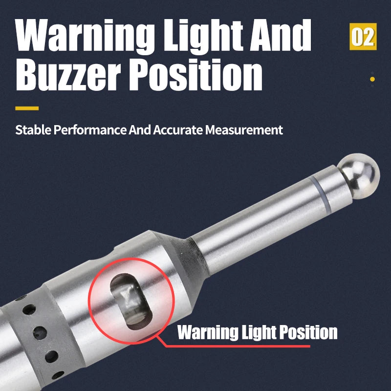 Optical Edge Finder LED Electronic Buzzer Lathe Edge Finding Equipment Touch Point Sensor Measuring Instrument Milling Tools