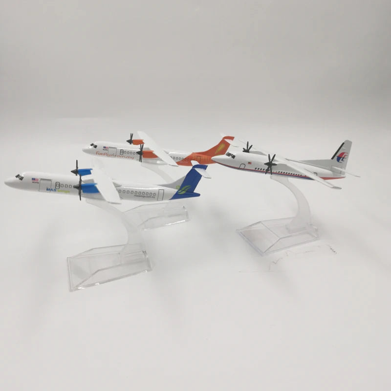 JASON TUTU Plane Model Airplane FK-50 16cm ATR-600 Aircraft Model Diecast Metal Airplanes 1:400 scale Planes