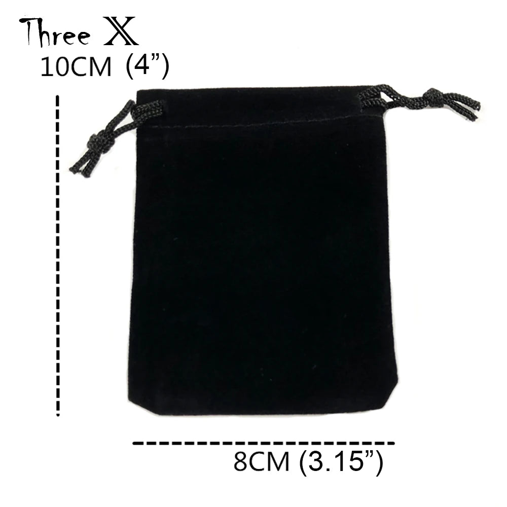 Set of 10 4.0" x 3.15" Durable Velvet Carry Bag Pouches w/Drawstring for Dice Jewelry Gift Packaging