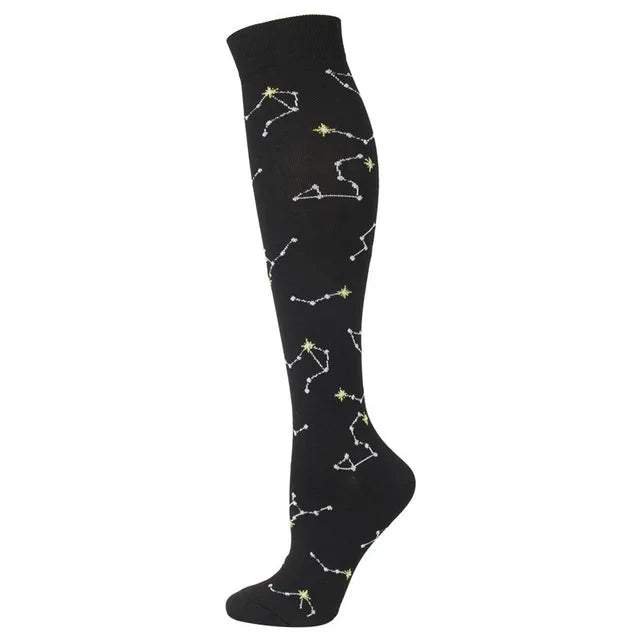 50 Style Antifatigue Unisex Compression Socks Fit for Nurses Flight Travel Medical Varicose Veins Leg Relief Pain Knee Stockings