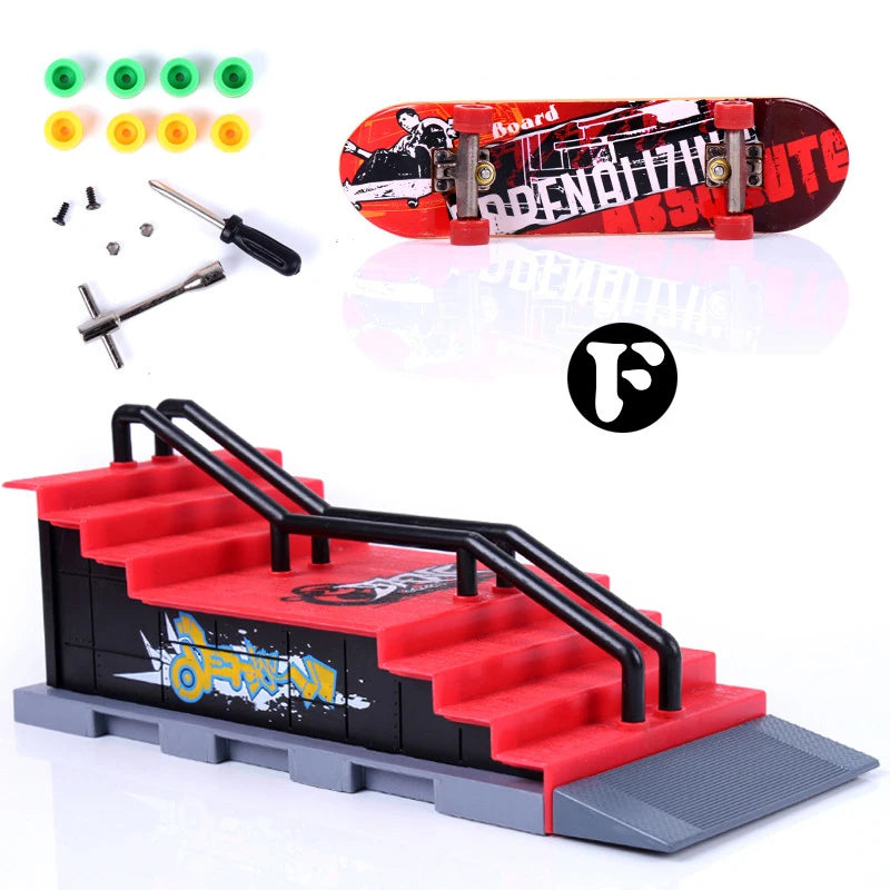 Finger Skateboards Skate Set Toy Skate Park Ramp Set Parts for Tech Practice Deck Funny Interior Extreme Sport Fingers Training