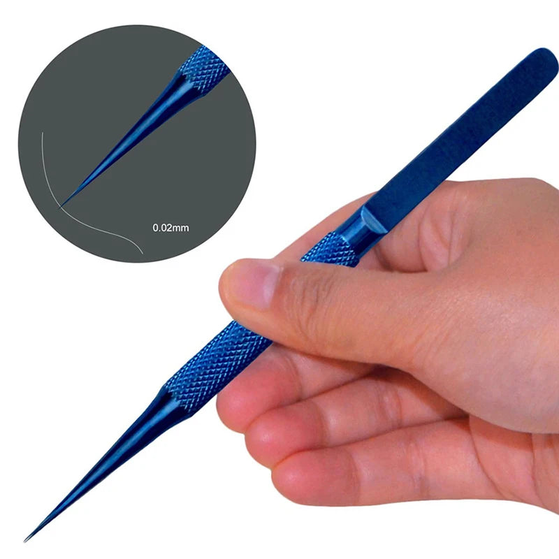 Titanium Alloy Tweezers Precision Fly Line Fingerprint Tweezers Straight Curved for Mobile Phone mainboard Repair Tools