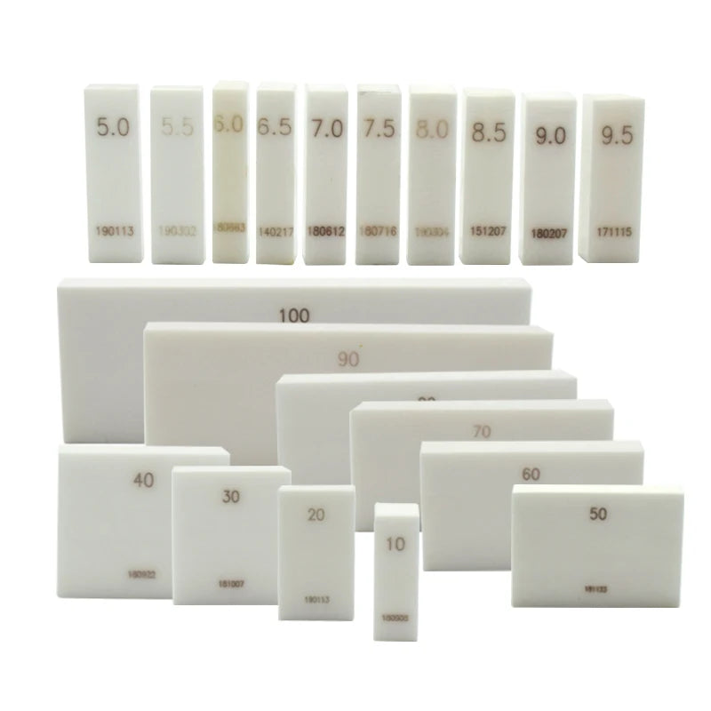Bulk ceramic measuring block0.5 1.5 2.5 3.5 4.5 10.5mm 20.5mm single piece calibration block micrometer caliper standard block