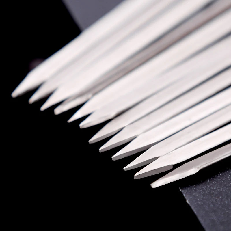 100pcs/50pcs Reusable Flat Stainless Steel Barbecue Skewers Bbq Needle Stick for Outdoor Camping Picnic Tools Cooking Tools