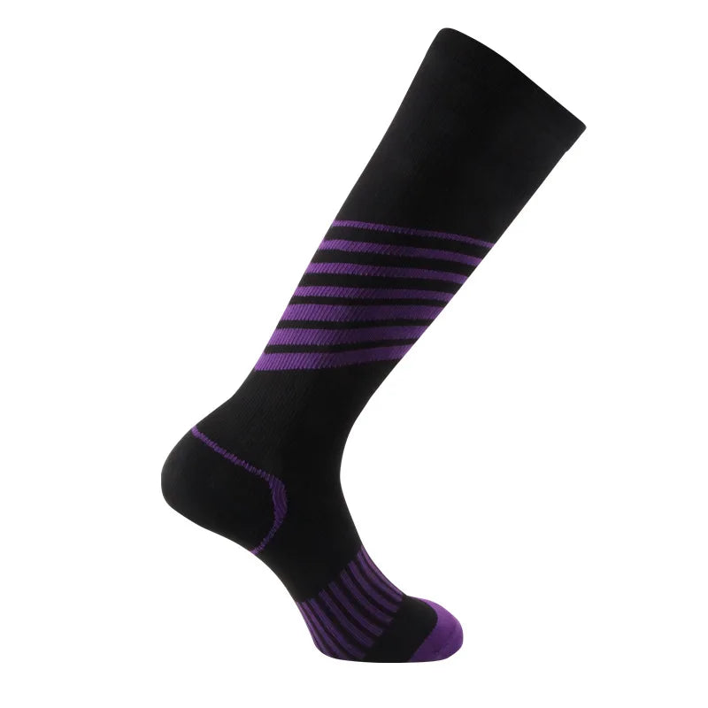 Compression Stockings Blood Circulation Promotion Slimming Compression Socks Anti-Fatigue Comfortable Solid Color Socks
