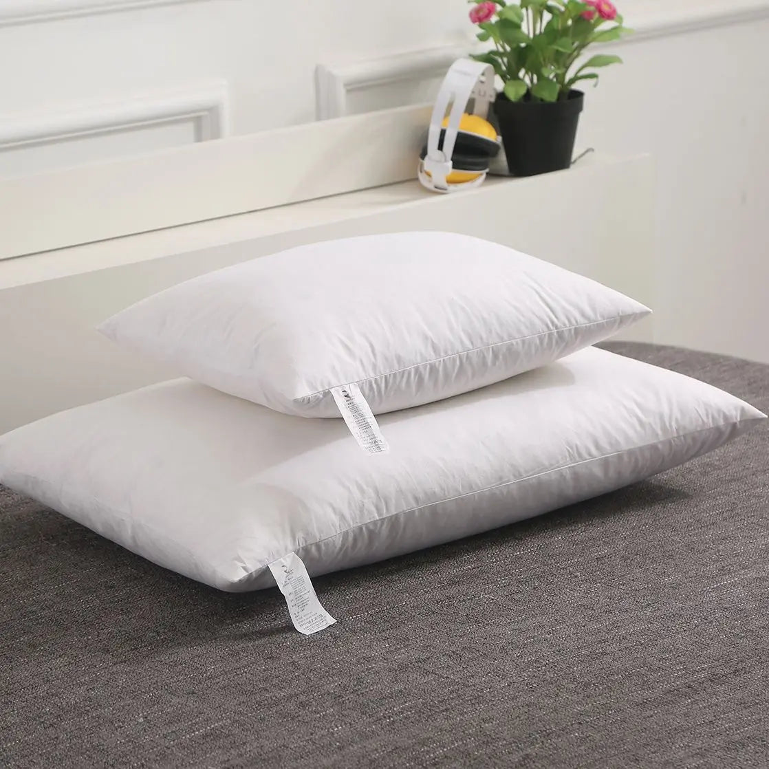30x50 40x60 50x50cm 100% Cotton Goose Down Pillow Backrest Seat Sofa Chair Sitting Waist Footrest Bed Cushion Pad Pillow Filling