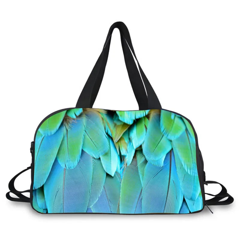 Duffel Bag Travel Bag Colorful Parrot Lizard Cabrite Print for Men Women Valise Sport Gym Bag