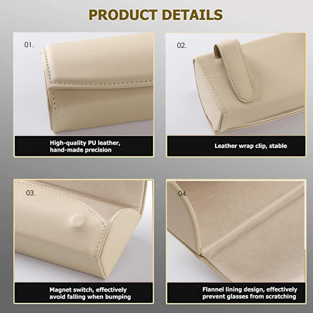 YSY Car Glasses Case Sunglasses Storage Box 4 Colors Auto Interior Accessories Glasses Holder Sun Visor Automobiles 1PCS