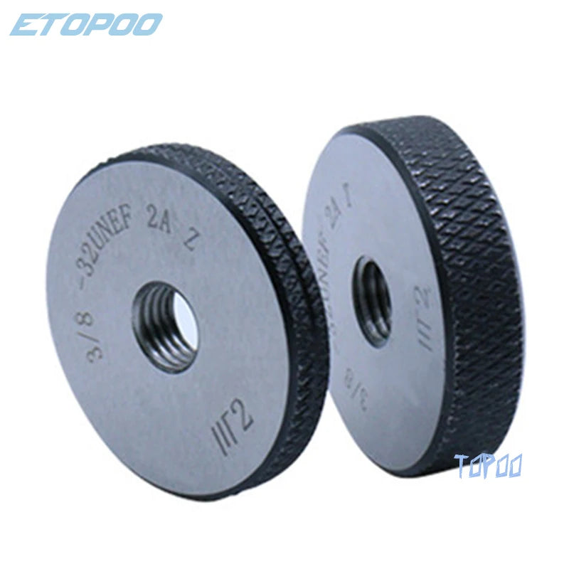 2pcs/set American Standard Thread Ring Gage TPI Thread Ring Gauge GO-NOGO RING GAUGE 1/8 1/4 3/8 1/2 3/4 7/8 UNC UNF UNEF Gauge