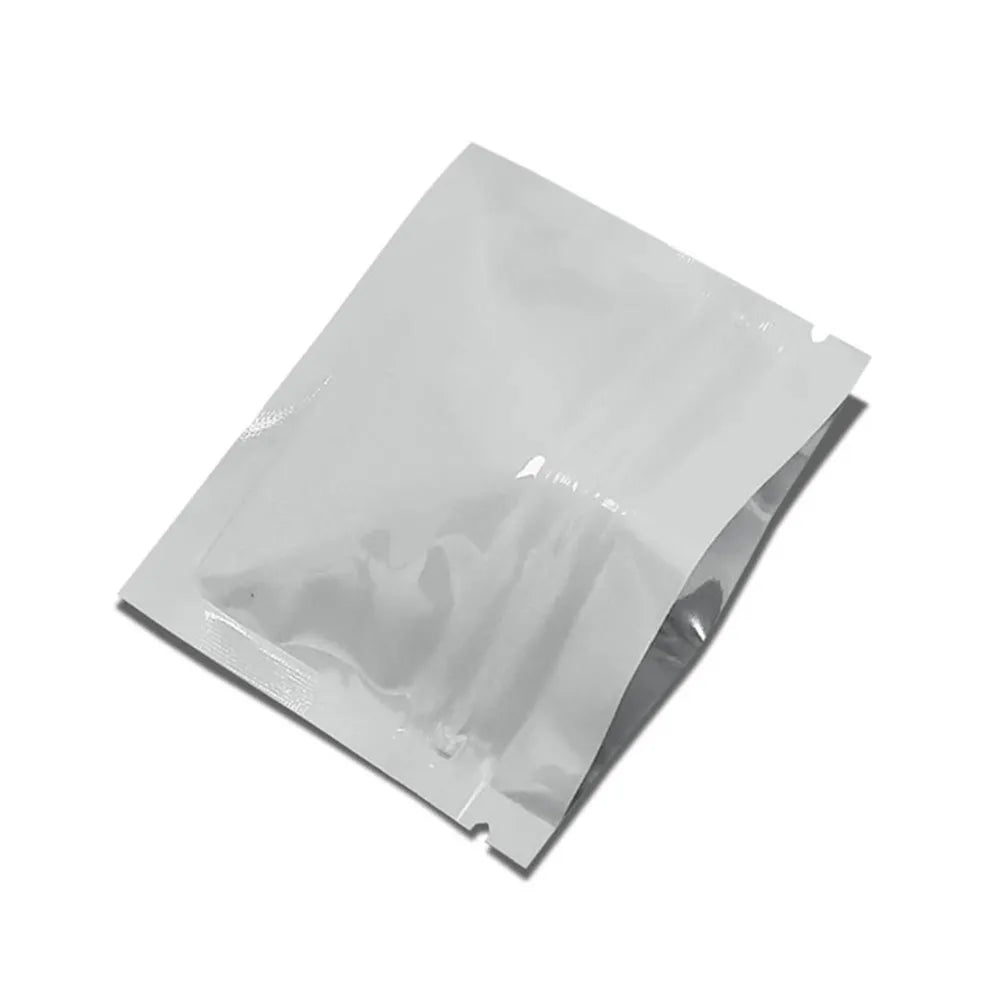 100Pcs Colorful Glossy Aluminum Foil Zip Lock Bag Tear Notch Self Grip Seal Food Ground Coffee Storage Packaging Pouches
