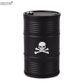 Creative Oil Drum Shape Skull Car Ashtray Alloy With Lid Rotating Holder Cigarette Smoke Remover Cup Interior Accessories