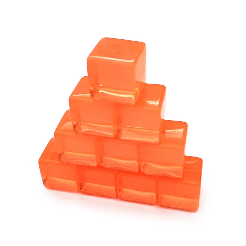 10Pcs/Pack 16mm Transparent Acrylic Blank Dice Cubes #16 Square Corner Teaching Props Mathematical Game Accessories