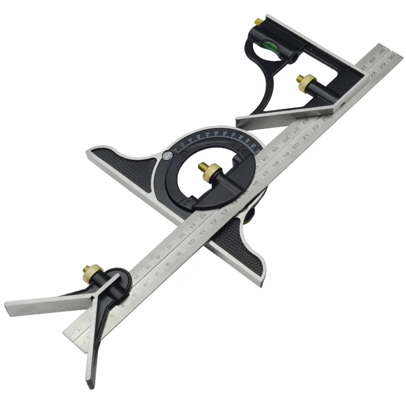 0-180 Degree Universal Level Protractor Combination Square Set Esquadro Right Angle Combination Square Protractor Ruler Set
