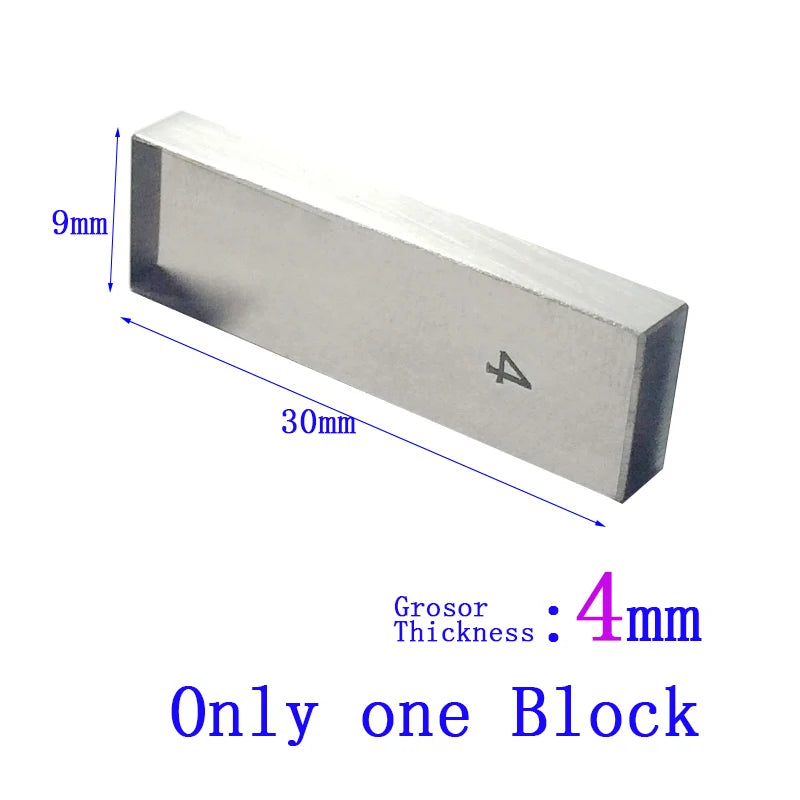 Steel Block Gauge Measure Gage Block Steel Square Gage Block 1mm, 2mm, 3mm, 4mm, 5mm, 6mm, 7mm, 8mm-9mm 100mmSteel Square Gauge