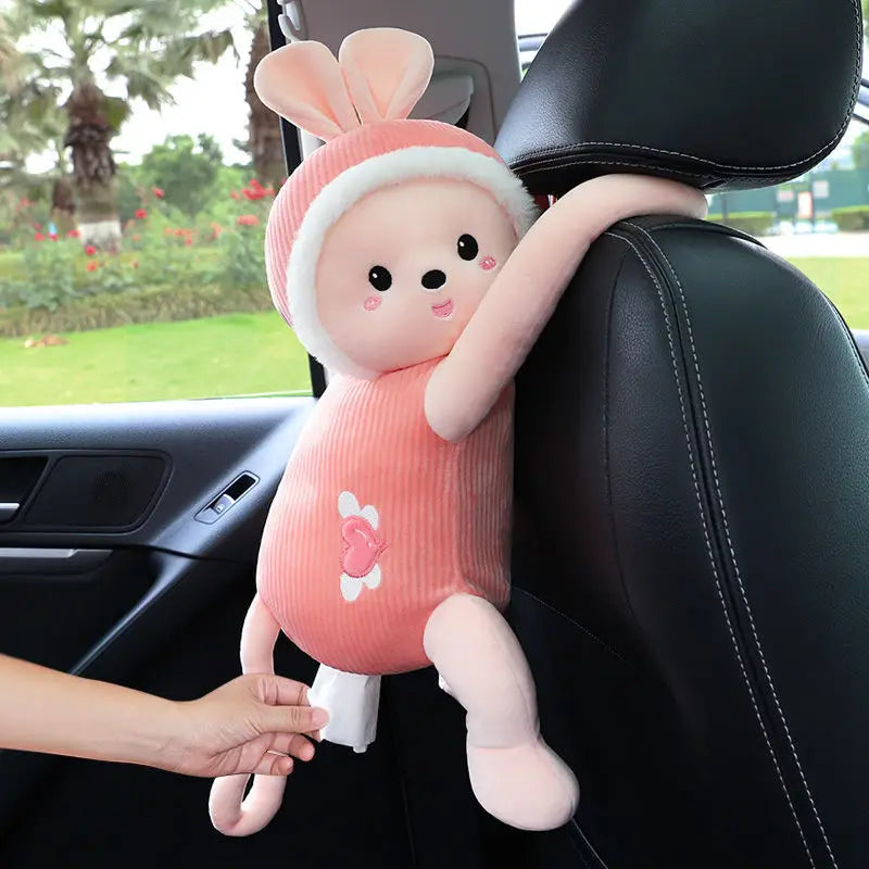 Creative Car Tissue Box Car Hanging Car Armrest Box Drawer Box Cover Cute Car Interior Decoration Products Daquan
