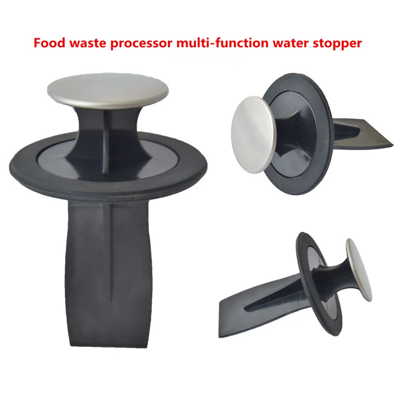Durable Reusable Garbage Disposal Strainer Plug and Stopper, Kitchen Sink Drain Splash Guard with Food Scraper for Home