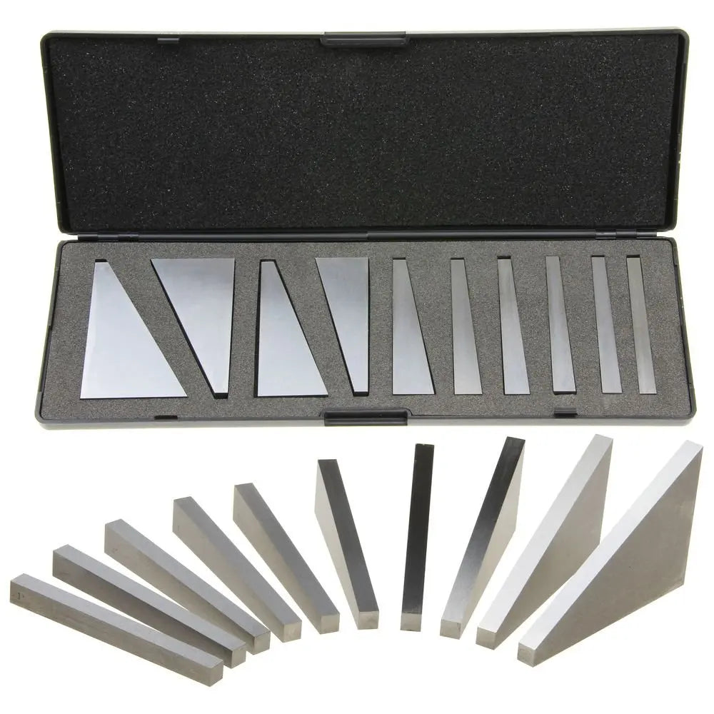 10Pcs 1-30 Degree Precision Ground Durable Angle Block Set 2pcs Angle Block For Lathes Milling Machinist Tools Angle Block Gage