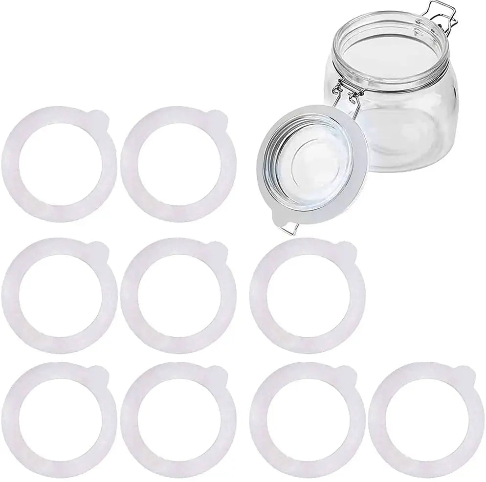 5pcs Silicone Replacement Gasket Airtight Rubber Seals Rings Leak-Proof Canning Seals for Glass Clip Top Jars Storage Containers
