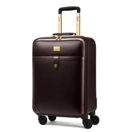 24 Inch Spinner suitcase Travel Rolling Luggage Suitcase Leather Business Spinner Travel Rolling Luggage bag trolley bags wheels