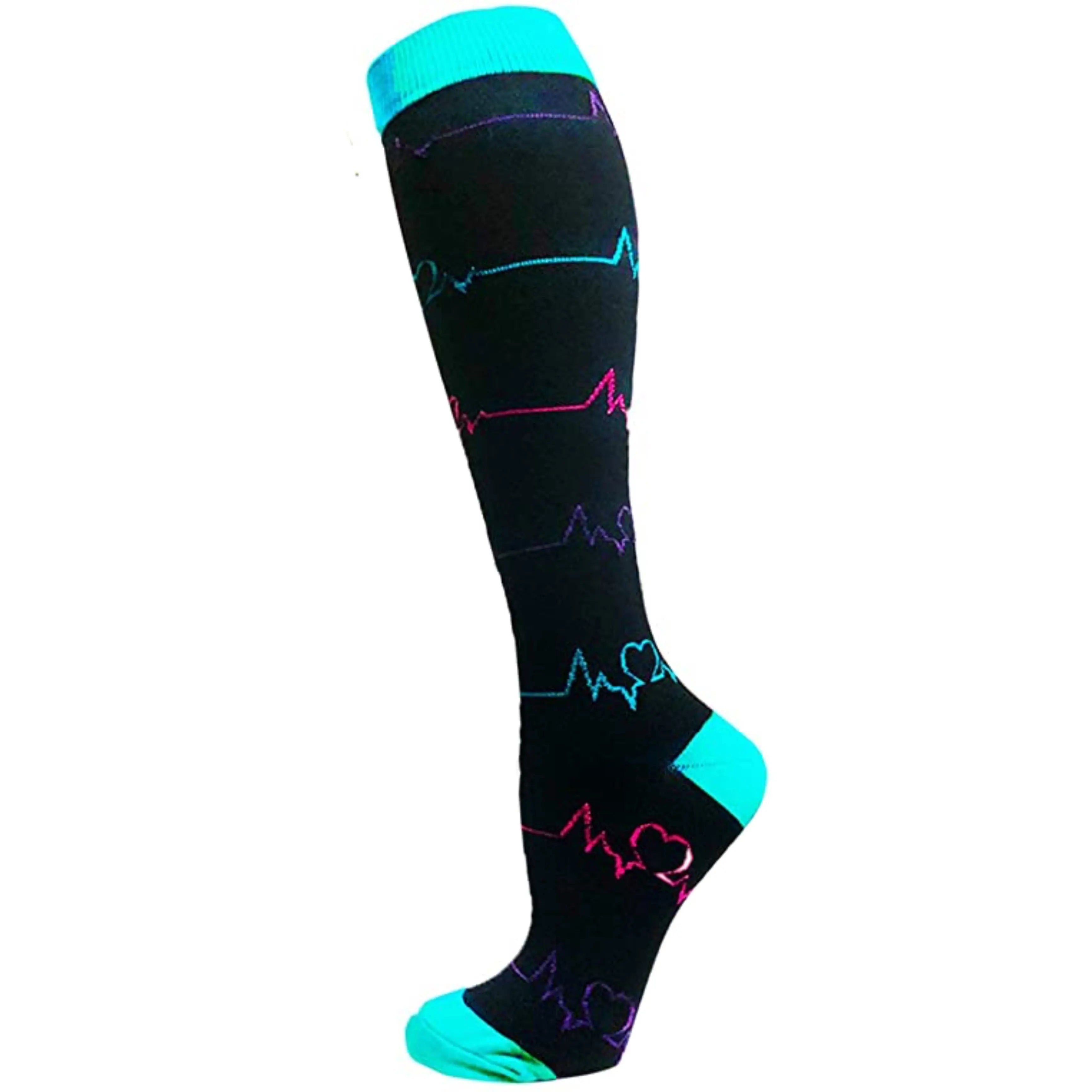 50 Style Antifatigue Unisex Compression Socks Fit for Nurses Flight Travel Medical Varicose Veins Leg Relief Pain Knee Stockings