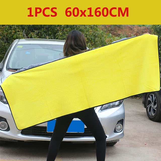 Microfiber Auto Wash Towel Car Cleaning Drying Cloth Hemming Car Care Cloth Detailing Car Wash Towel 30x30/30x40/30x60/60x160CM