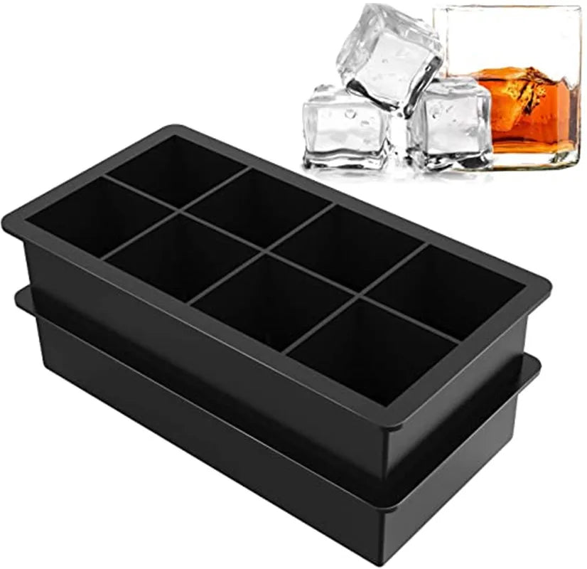 Perfect Ice Cube Silicone Cube Maker Form  Cake Pudding Chocolate Molds Easy to Remove Ice Trays Fade Resistant